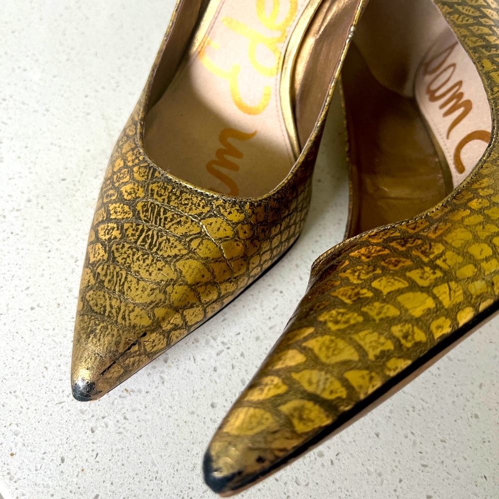 🔥🔥 Sam Edelman gold high heel - Picture 3 of 5